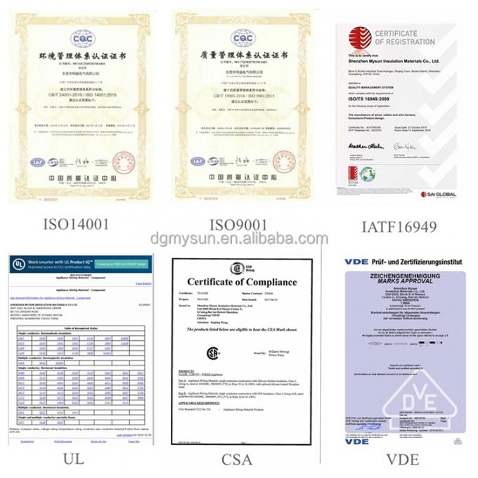 UL5128 300V 450C VW-1 ألياف زجاجية ميكا ملفوفة الأسلاك والكابلات الخاصة لجهاز المنزلي تسخين الطاقة الصناعية الإضاءة 5