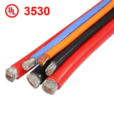 UL3530 سلك سيليكون عازل عالي الحرارة مع موصل نحاسي مطلي بالقصدير لتطبيقات 200 درجة مئوية