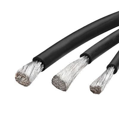 كابل بطارية سيليكون بدرجة حرارة عالية 200C 600V مع موصل نحاسي معلب
